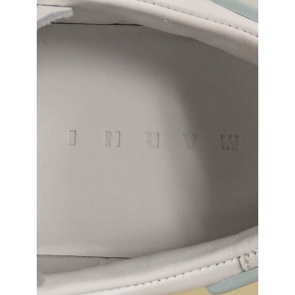 Marni Dada Bumper Low-Top Calfskin Sneakers White/Light Blue US07 SNZW015201 - Picture 7 of 11